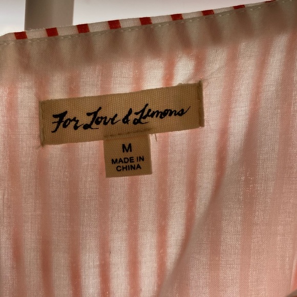 Sold! For Love & Lemons Striped Lace Up Mini Dress - Picture 3 of 6